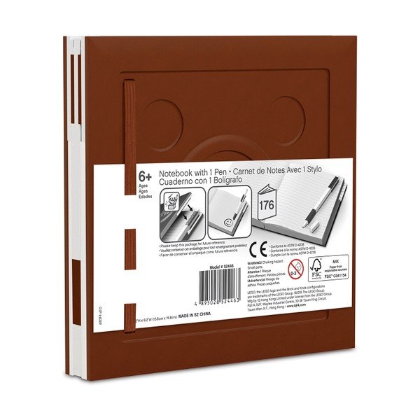 Quaderno quadrato marrone con penna gel , 15,9 x 15,9 cm - LEGO®-image-2