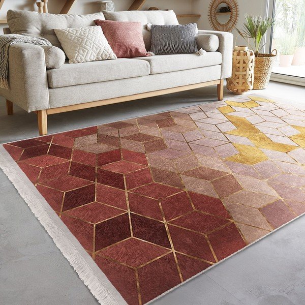 Tappeto rosa 80x150 cm Optic - Mila Home-image-3