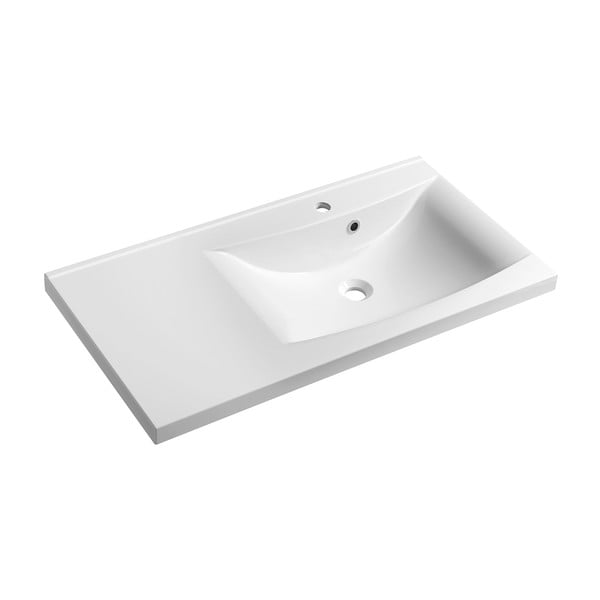 Lavabo bianco in composito minerale 90x48 cm Luciola – Sapho