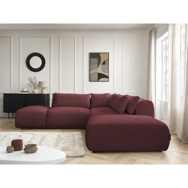 Divano angolare componibile rosso reclinabile Jana – Bobochic Paris-image-1