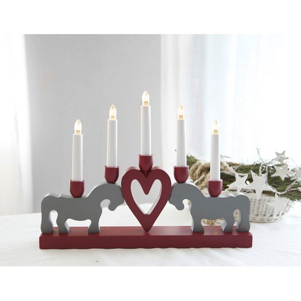 Decorazione luminosa rossa natalizia Leksand - Star Trading-image-2