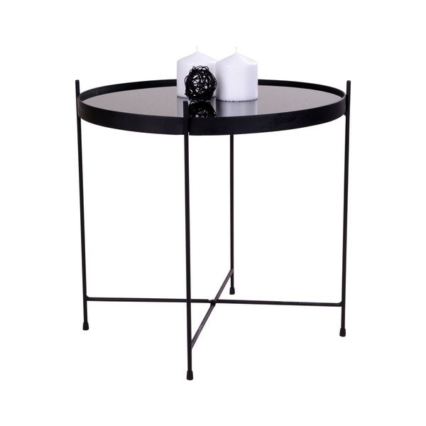 Tavolino nero Venezia, ø 48 cm - House Nordic-image-3