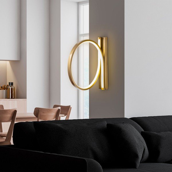 Lampada da parete a LED in oro ø 30 cm Halka - Opviq lights-image-1