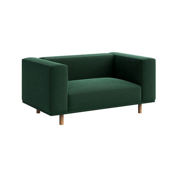 Poltrona relax in velluto verde scuro Kukumo - Ame Yens