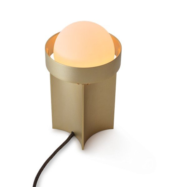 Lampada da tavolo dorata con intensità regolabile con paralume in vetro (altezza 22 cm) Loop – tala-image-2