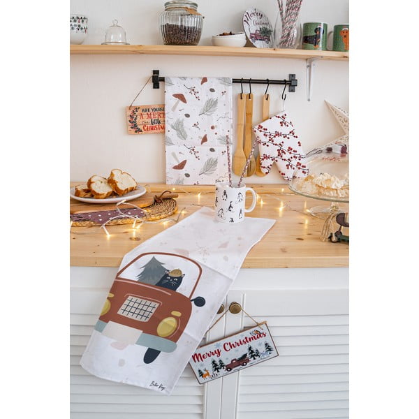 Set di strofinacci in cotone a tema Natale 2 pz 50x70 cm Toadstools – Butter Kings-image-1