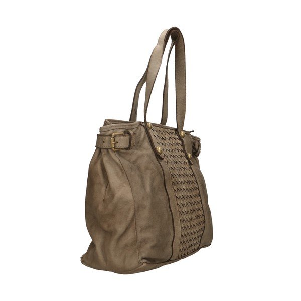 Borsa in pelle marrone e grigia - Chicca Borse-image-2