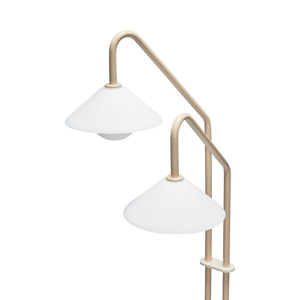 Lampada da terra beige con paralume in vetro (altezza 165 cm) Come - Hübsch-image-4