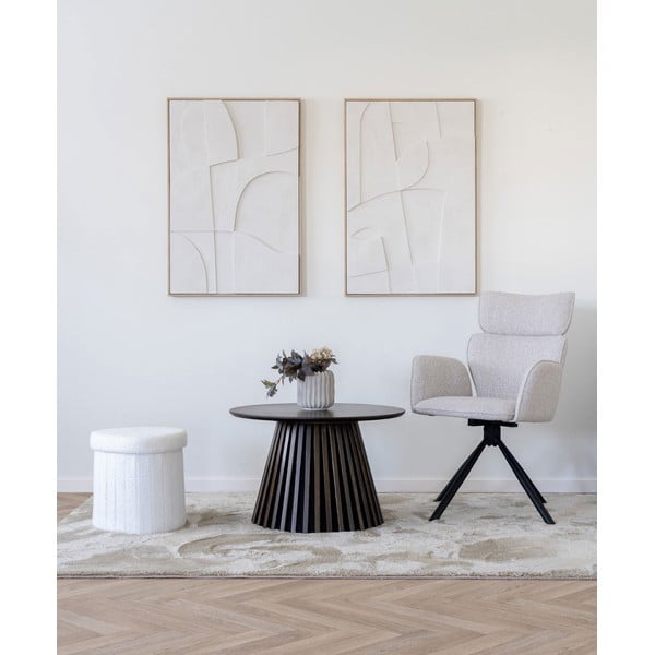 Set di sedie da pranzo beige in imbottito con braccioli 2 pz Cordoba – House Nordic-image-1