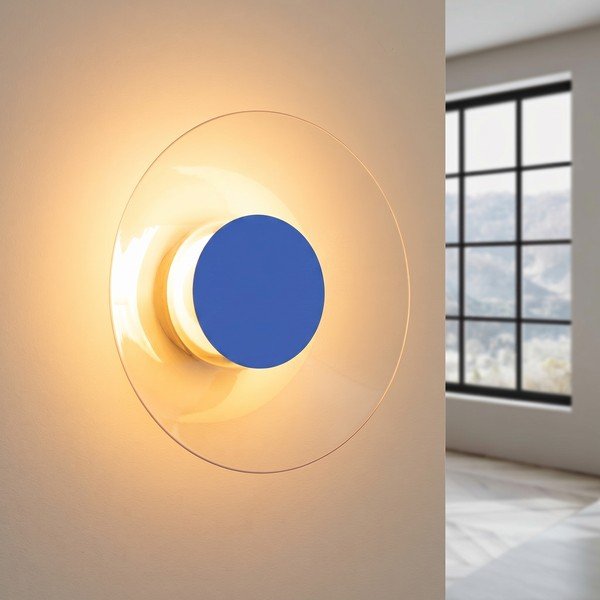 Lampada da parete LED blu scuro 
in vetro acrilico
 ø 28 cm ASTRO – Thoro-image-1