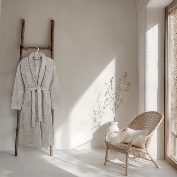 Accappatoio grigio in cotone XL/XXL Terry – HIP-image-1