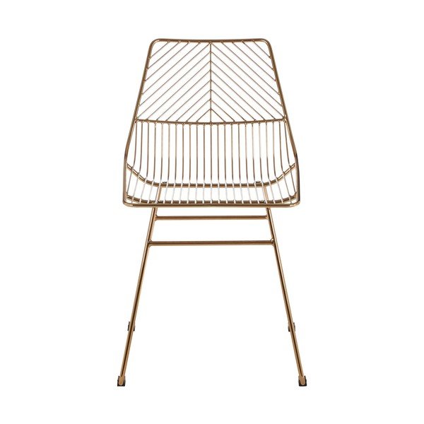 Sedia da pranzo dorata in metallo District – Premier Housewares-image-2