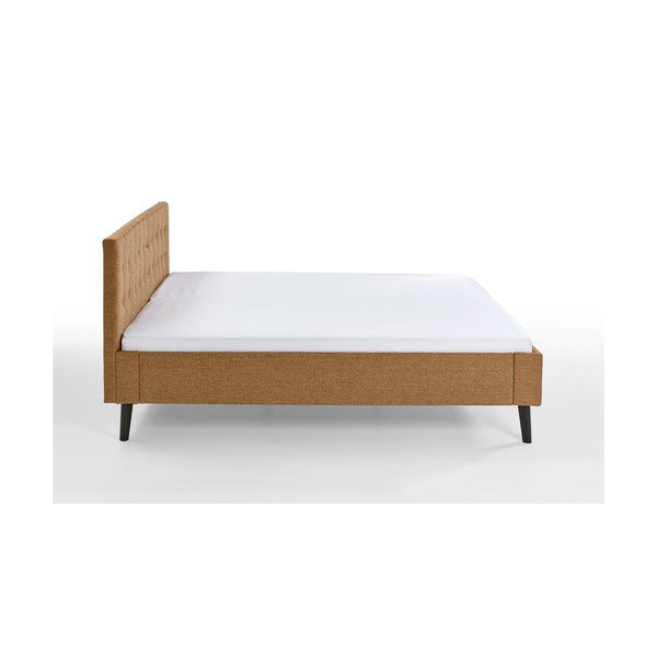 Letto matrimoniale imbottito marrone rete non inclusa 180x200 cm Empire – Meise Möbel-image-4