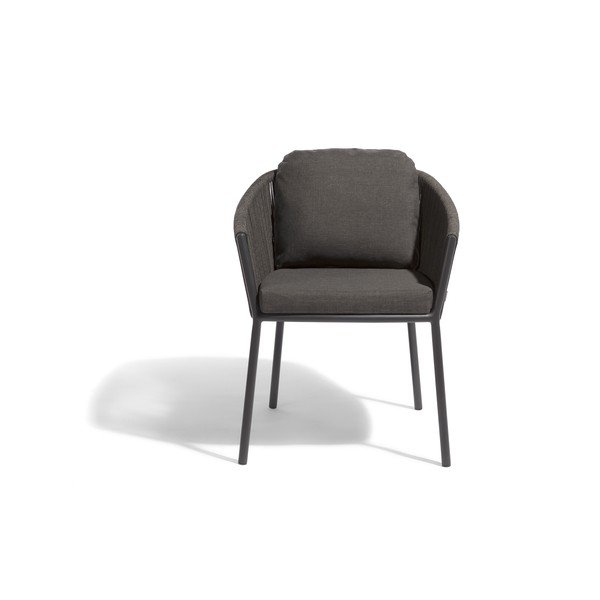 Sedia da giardino in metallo nero Omer - Diphano-image-2