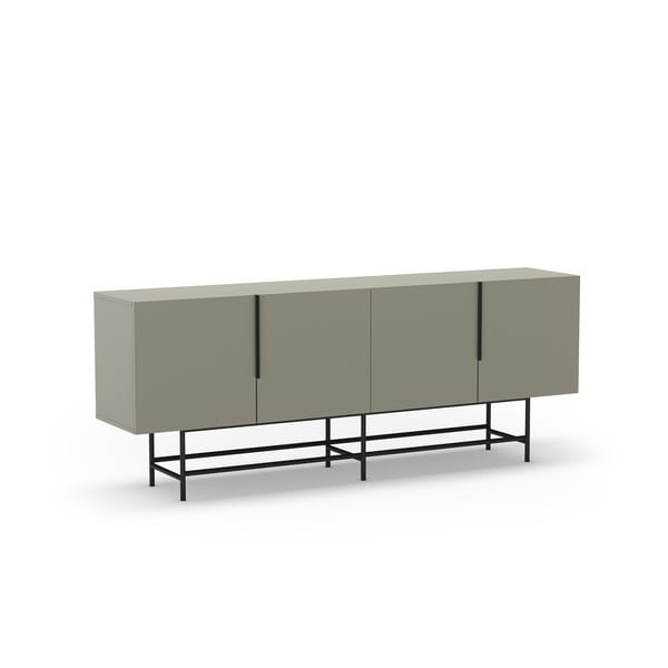 Cassettiera bassa grigio-verde 200x77,5 cm Eldia - Marckeric-image-4