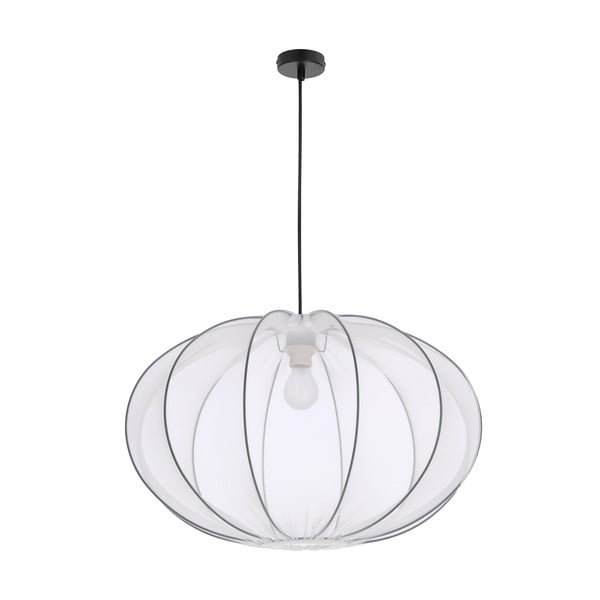 Lampadario bianco con paralume in tessuto ø 60 cm Mellow – Candellux Lighting