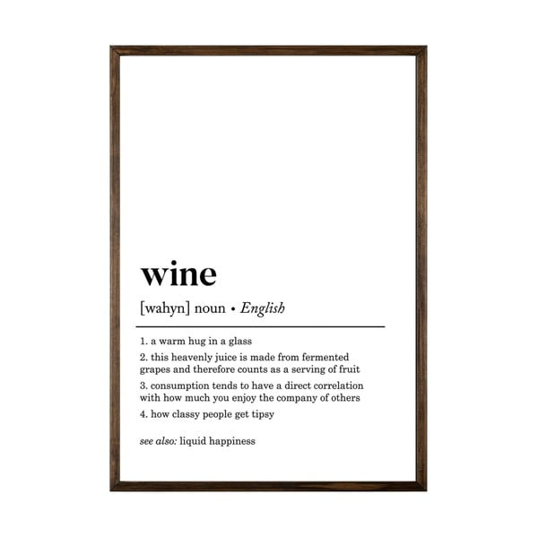 Poster 50x70 cm Wine - Wallity