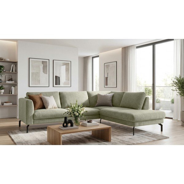 Divano angolare verde chiaro (angolo destro) Gomero - Scandic-image-1