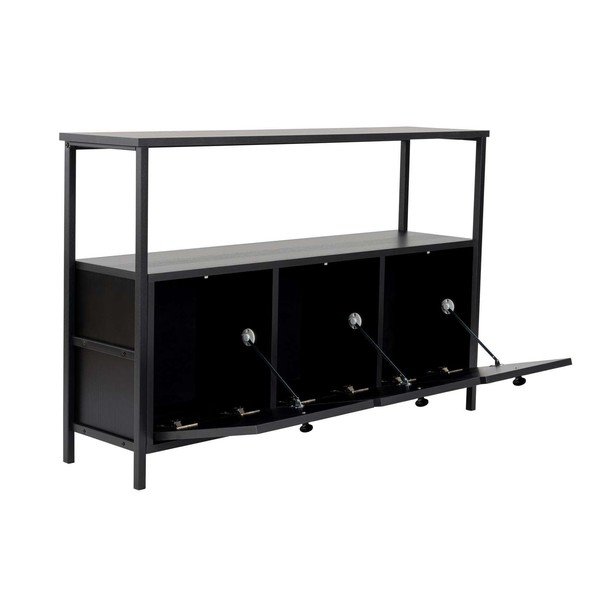 Tavolo consolle nero opaco 29,5x120 cm Solace – Kalune Design-image-3