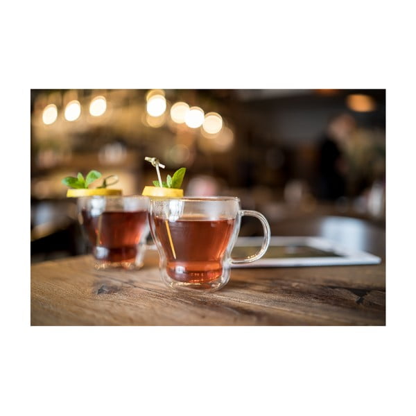 Tazze in set per cappuccino/con parete doppia in vetro 2 pz 370 ml Bolla – Vialli Design-image-4