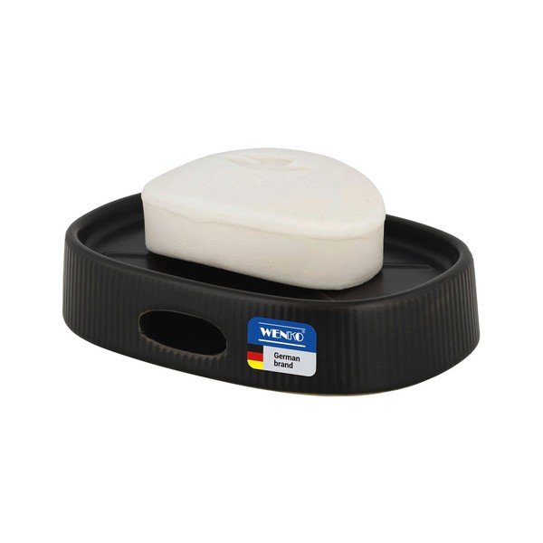 Portasaponetta nero in ceramica Fablo – Wenko-image-3