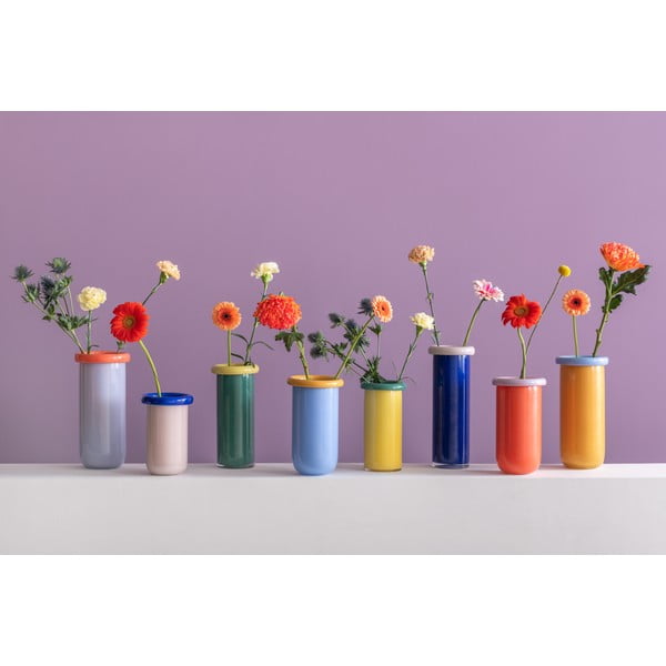 Vaso giallo in vetro (altezza totale 23,5 cm) Plegado  – PT LIVING-image-1