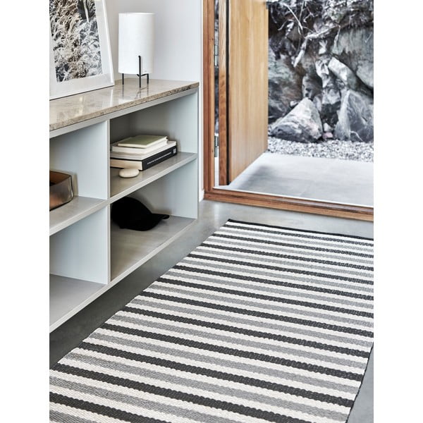 Passatoia da interno/esterno grigia/beige 85x200 cm Teo Warm Grey – Pappelina-image-1