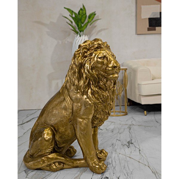 Statua in poliresina 80 cm Lion - Mauro Ferretti-image-1