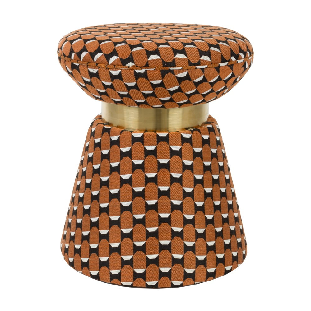 Poggiapiedi arancione Pin – White Label | Sgabelli e pouf