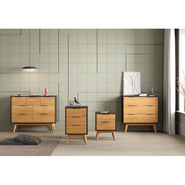 Comodino in legno di pino in colore naturale Lavis - Marckeric-image-4