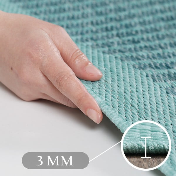 Tappeto da interno/esterno rotondo blu ø 160 cm Giza 1410 – Ayyildiz Carpets-image-3