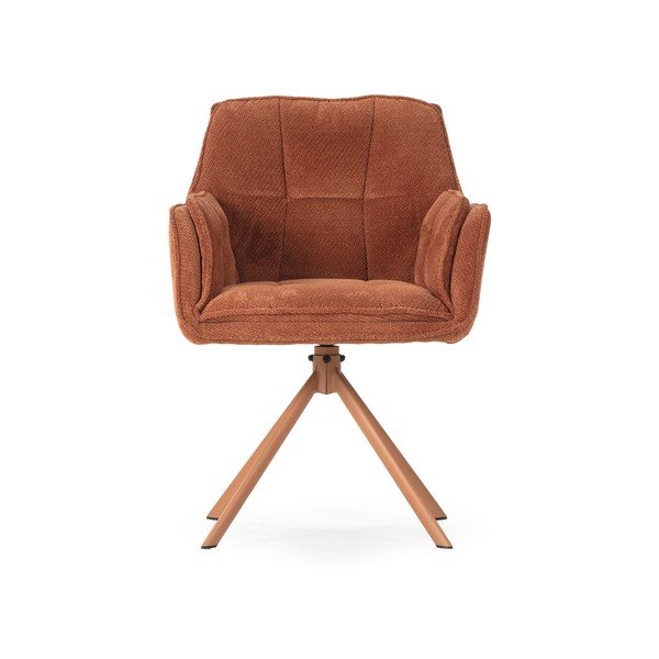 Set di sedie da pranzo color terracotta in imbottito 2 pz Keiko – Marckeric-image-2