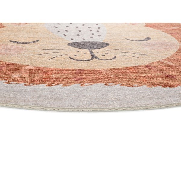 Tappeto per bambini arancione/color crema lavabile ø120 cm Candy – Universal-image-2