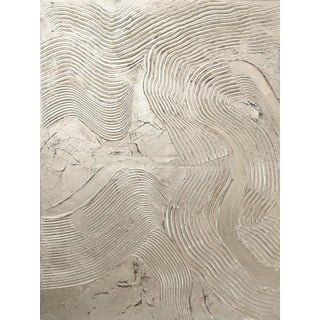 Quadro dipinto a mano 88x118 cm Metallic Silver - Malerifabrikken