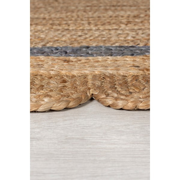 Passatoia di colore naturale in iuta tessuta a mano 80x230 cm Grace – Flair Rugs-image-4