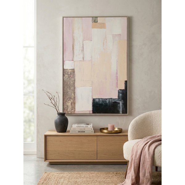 Dipinto stampato/con elementi dipinti a mano con cornice inclusa/dipinto su tela 80x120 cm Meldert – Yes Everyday-image-1