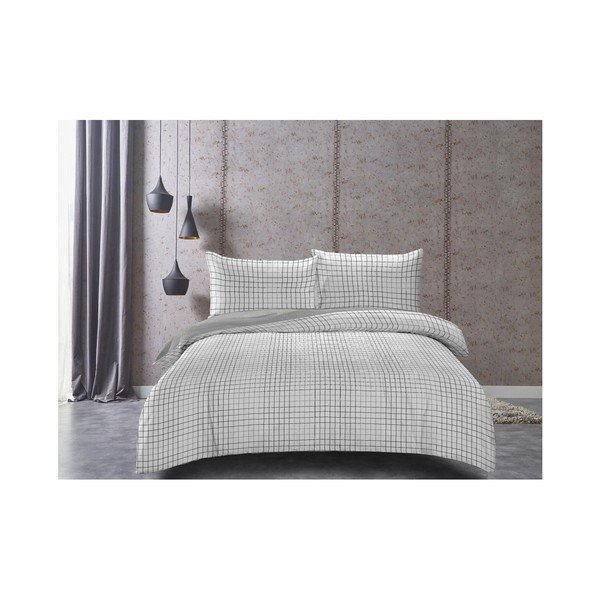 Biancheria da letto singola grigia in cotone esteso 155x220 cm Sparkle - AmeliaHome-image-2