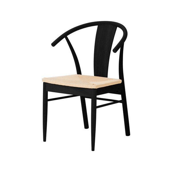Sedia da pranzo in rovere nero Janik - Interstil