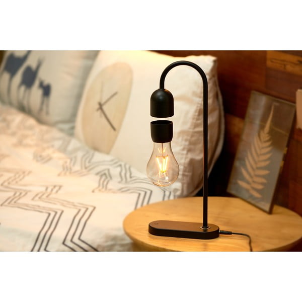 Lampada da tavolo nera (altezza 36,5 cm) Evaro - Gingko-image-1