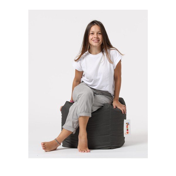 Puof a sacco grigio scuro Emil – Floriane Garden-image-1