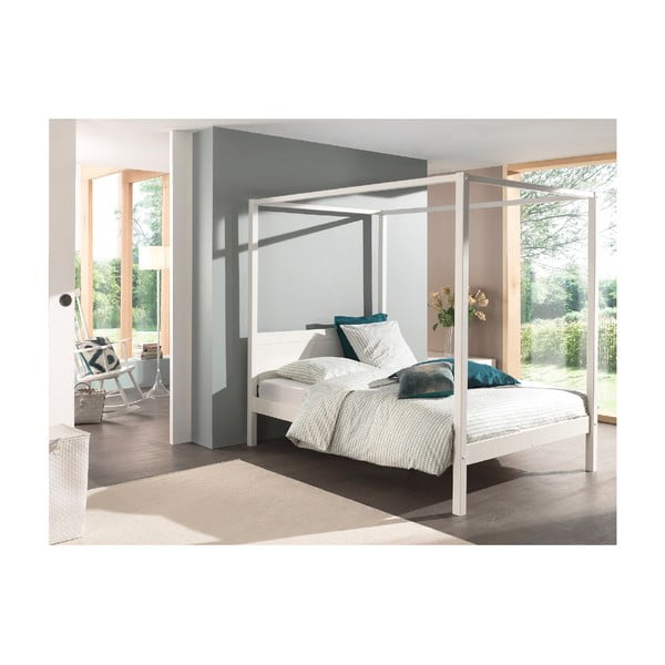 Letto bianco per bambini 140x200 cm PINO CANOPY - Vipack-image-2