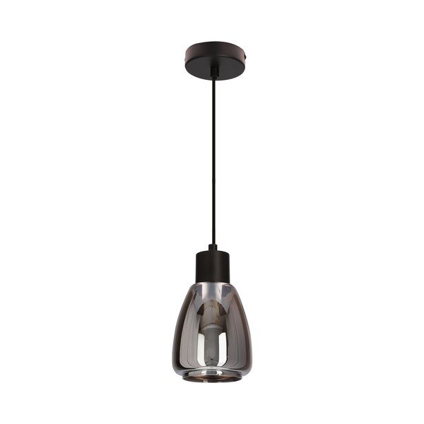 Lampadario nero con paralume in vetro ø 12 cm Moldo – Candellux Lighting
