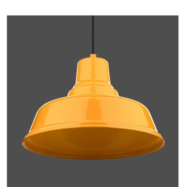 Apparecchio a sospensione in metallo giallo ocra ø 32 cm Pawn - Squid Lighting-image-2