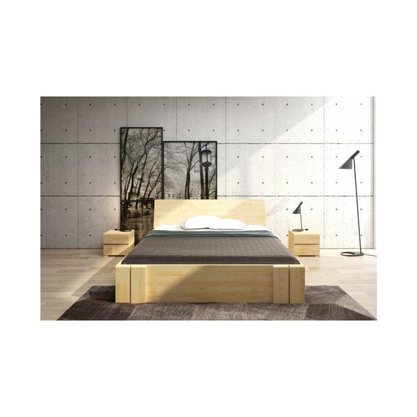Letto matrimoniale in pino con cassetto SKANDICA Vestre Maxi, 200 x 200 cm - Skandica-image-4