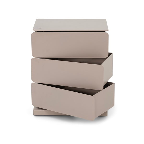 Cassettiera grigio tortora in metallo 37x45x26 cm Joey – Spinder Design-image-3