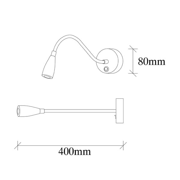 Lampada da parete LED dorata Reading – Opviq lights-image-4