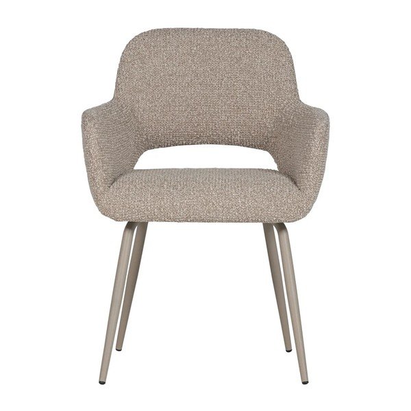 Sedia da pranzo beige imbottito con braccioli 2 pz Jenny – WOOOD-image-4