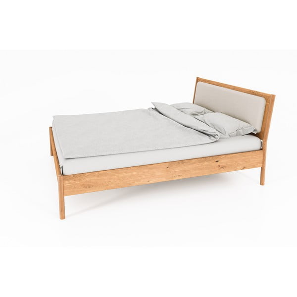 Letto singolo in legno di quercia 90x200 cm in colore naturale Pola - The Beds-image-1