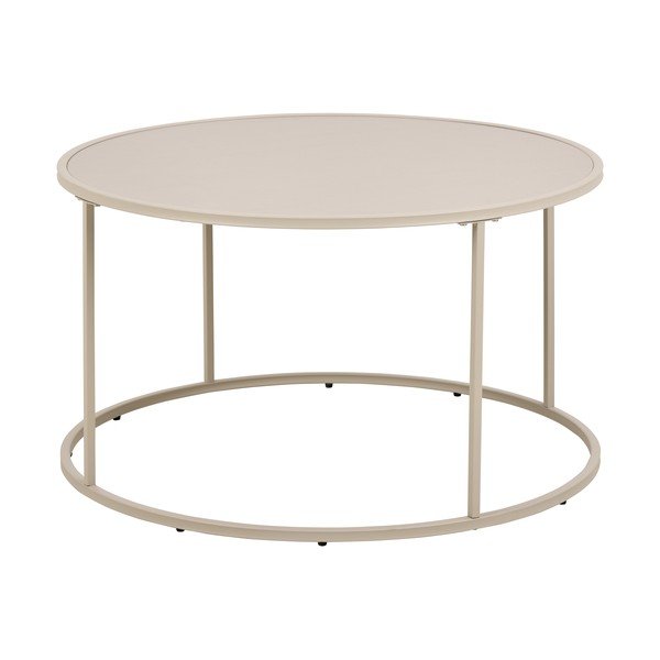 Tavolino da salotto rotondo grigio in acciaio ø 80 cm Seaford – Actona