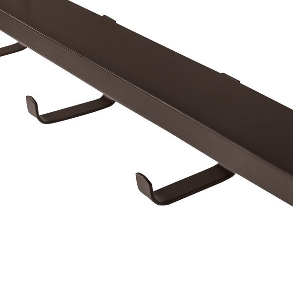 Attaccapanni da parete marrone scuro con scaffale 50 cm Quinn – WOOOD-image-4